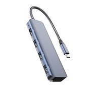 KEXIAO Station d'accueil USB C en aluminium 10 Gbps 4 ports USB 3.2 Dock USB C vers USB 3.2 Dock Rallonge USB C Adaptateur Data pour ordinateur portable