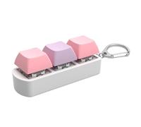 KEXIAO Testeur de clavier mécanique à 3 interrupteurs bleus pour soulager le stress et agiter les mouvements, portable, avec porte-clés