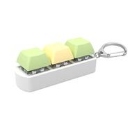 KEXIAO Testeur de clavier mécanique à 3 interrupteurs bleus pour soulager le stress et agiter les mouvements, portable, avec porte-clés