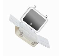 KEXIAO Trousse de maquillage professionnelle avec anneaux LED réglables et miroir pour femme