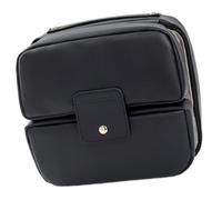 KEXIAO Trousse de toilette de grande capacité avec plusieurs poches, sac à main en PU pour voyage, trousse de toilette et trousse de maquillage portable, Noir , 23x12x21cm