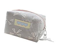 KEXIAO Trousse de toilette de style coréen, trousse de toilette portable, trousse de toilette, fermeture éclair, trousse de toilette de grande capacité, gris, 14x8x2cm