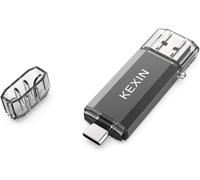 KEXIN Clé USB C 128Go 3.1 Pendrive OTG USB 3.0 128 Go Disque U Mémoire de Stockage Externe Flash Drive pour Huawei Matebook PC et Honor Xiaomi Oneplus Android Smartphones Doté Type C (Noir)