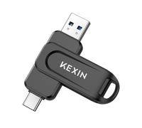 KEXIN Clé USB C 64Go 3.1 Pendrive OTG Clef USB 3.0 Disque U Mémoire de Stockage Externe Flash Drive pour Huawei Matebook PC et Honor Xiaomi Oneplus Android Smartphones Doté Type C (Argent)