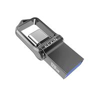 KEXIN Clé USB Type C 128Go USB 3.0 OTG Mini Clef USB 128 Go USB 3.0 en Métal Étanche, Cle USB Flash Drive 2 en 1 pour PC Dell XPS et Android Type C Smartphones (Xiaomi Oneplus), Noir