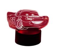 KEXOTRACB 3D Lamp DisneyCute Cars LED Night Light Child Bedside Table Lamps Nightlight Children Lights Bedroom Decor Kids Birthday Gifts(Cr16-Car 01)