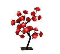 KEXOTRACB LED Table Lamp Rose Flower Tree USB Night Lights Christmas Decoration Gift For Kids Room Rose Flower Lighting Home Decoration(Rose red)