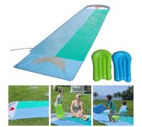 Kexpery 18ft Lawn Water Toboggan avec 2 Planches gonflables Glisser Le Glissement d'eau pour Le Jeu en Plein air