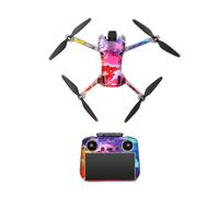 Kexpery Autocollant coloré Design créatif Autocollant personnalisé avec évent DIY Motif Autocollant RC Drone Accessoires pour DJI Mini 4 Pro (RC 2ème édition 1)