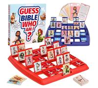Kexpery Bible Jeu de Société Chrétien avec 24 Personnages Bibliques, Cartes d'Histoire et Versets, Jeu pour Enfants et Familles