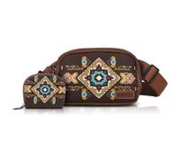 Kexpery Boho Sac à bandoulière avec Petit Sac à Main Sac Banane Tendance avec Sangle réglable pour Femme pour Festival, et Concerts (04)