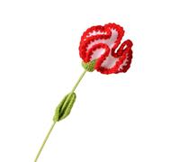 Kexpery Œillets artificiels tricotés à la main au crochet - Fleurs tricotées à la main - Laine pour crochet - Fleurs artificielles pour décoration de mariage, fête des mères, anniversaire de mariage