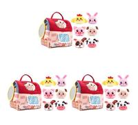 Kexpery Jouets Animaux Interactifs Maison en Grange avec Miroir Jouets Éveil Montessori pour Tout-Petits 0-2 Ans