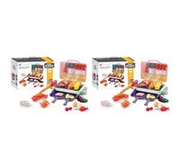 Kexpery Kids BBQ Grill Playset avec Fumée Lumière Son et Nourriture Changeante Jouet de Cuisine pour Enfants Anniversaire