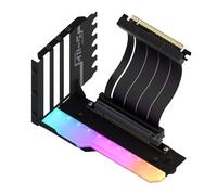 Kexpery Kit de Support de Carte Graphique Vertical avec câble Riser PCI-E 4.0 X16 de 15 cm, kit de Support de Carte vidéo à Angle Droit de 90 degrés, Support de Carte Graphique (Noir brillan