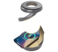 Kexpery Lampe flottante rotative sans fil RVB flottant et tournant dans l'air avec lampe lune LED avec chargeur de téléphone sans fil Boule lumineuse LED en lévitation dans l'air librement p