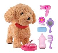 Kexpery Le Jouet pour Chien Qui Marche répète ce Que Vous Dites aboie et Marche en Peluche pour Chiot (Teddy) (A)