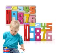 Kexpery Les Blocs d'empilement de nombres en Bois