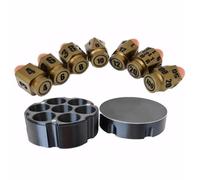 Kexpery Lot de 7 dés en résine avec base de dés à 6 faces, accessoires de jeu de pub, accessoires de jeu pour DND