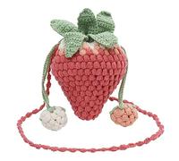 Kexpery Sac à bandoulière polyvalent en forme de fraise, décontracté, adorable sac à bandoulière pour femme, sac à main kawaii à faire soi-même, sac à main en, comme sur l'image,