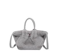 Kexpery Sac en peluche top-handle à la mode à corps crossbody pochette de mode pour femmes (gris)