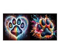 Kexpery Trousse de peinture Diamant 5D DIY 30x30cm avec motif rond kit de décoration murale intérieure peinture par numéros