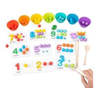Kexpery Wood Montessori Arithmetic Math Tyt Set Préscol Préscol Math Education Toy pour Tout-Petit