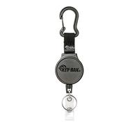 Key-BAK MID6-Duo - Enrouleur de badge et porte-clés robuste pouvant contenir 10 clés, mousqueton, noir, taille M (0006-0824), noir, taille M