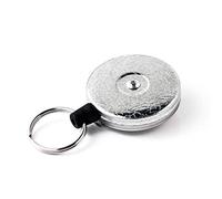 Key-Bak Porte-clés rétractable Enrouleur à Ressort en Acier Inoxydable et en Kevlar ou chaîne Tether, fabriqué aux États-Unis Depuis 1948, Mixte, 0483-821, Chrome, 48" Kevlar (8 oz. Retraction)