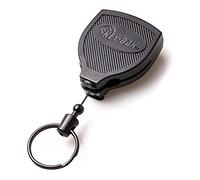 KEY-BAK SUPER48 PLUS HD 0S48-8474 Porte-clés ambidextre rétractable avec cordon rétractable de 121,9 cm et clip de ceinture en acier verrouillable Noir 226,8 g