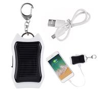 Key Chain De Banque D'énergie Solaire - Porte-clés De Chargeur De Téléphone Solaire De 1500mAh avec 3 LED Imperproof Portable Portable Pannel Solar Panners, Camping Survival Gear