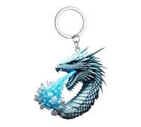 Key Chain Dragon Charm - Dragon Créatif, Pièce Porte-clés | Femmes Hommes Souvenir Épaule Sac À Dos Ornement Figure Collectionnable Pour Famille Amis Classe Voyage Pièces Hobby Kit, bleu,