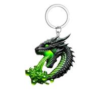 Key Chain Dragon Charm - Dragon Créatif, Pièce Porte-clés | Femmes Hommes Souvenir Épaule Sac À Dos Ornement Figure Collectionnable Pour Famille Amis Classe Voyage Pièces Hobby Kit, vert,