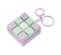 Key Clicker - 1.97in Fidget Toy | Keyboard Clicker Fidget for School Work | 9-in-1 Mechanical Sensory Button Keychain for Kids Adults, Portable Stress Relief Desk Gadget