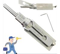 Key Decoder Lock Pick, kit crochetage,stainless Steel Key Decoder,master Key Decoder,sc1 Stainless Steel Key Decoder,key Decoder Lock Pick,utility Keys Stainless Steel,2 In 1 Lock Pick and De-Coder