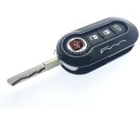 Key Fob Case For Fiat 500 500c 500l Abarth,Grande Punto,Brava,Fiat Panda,Stilo,Linea-3 Button Black/White