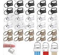 Key Fob Hardware Matériel de Bracelet, 30 Pièces Matériel de Porte-Clés et Wristlet, 20mm Porte-Clés Matériel Avec Bracelet, pour Bricolage Cordon en Tissu Artisanat à la Main (3 Couleurs)