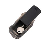Key Hider - Weatherproof Polyresin 8x6x4cm | Realistic Rock Shape Organizer Box Spare Key Holder | Discrete Fake Stone Secret Hidden Compartment Safe For House Landscaping Country Yard