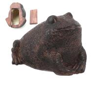 Key Hiders Outside, Secret Hiding Container, 4.53x3.74x3.74 Inches, Weatherproof Hidden Compartment, Decorative Safe Storage, Frog-Shaped Resin Garden Figurine for Fence Patio Lawn Backyard