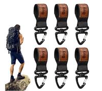 Key Holder Carabiner Clips - Multi Purpose Key Organizer for Travel | 6 Pack Metal with Strap Fasteners, Non Skid Design Paracord, Belts Backpacks Outdoor for Adventure Tools and Sports Equipment