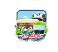 Key Largo Aimant de réfrigérateur en bois 3D fait à la main Motif Floride USA Amérique Souvenirs de ville Souvenirs Artisanat Réfrigérateur Maison Bureau Collection Cadeau