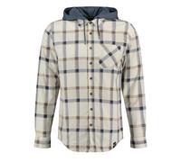 Key Largo Chemise 'CATANIA' écru / bleu marine / marron, Taille S