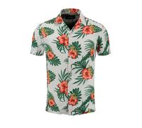 Key Largo Chemise 'Hula' jaune / vert foncé / orange foncé / blanc, Taille XL
