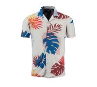 Key Largo Chemise 'Splash' saphir / jaune d'or / grenadine / blanc, Taille XXL