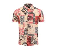 Key Largo Chemise 'Tahiti' pêche / rouge clair / noir / blanc cassé, Taille XXL