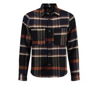 Key Largo Chemise 'ZERMATT' beige / bleu marine / marron, Taille S