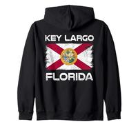 Key Largo FL Drapeau de Floride Design Vieilli Clé Largo FL Sweat à Capuche