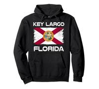 Key Largo FL Drapeau de Floride Design Vieilli Clé Largo FL Sweat à Capuche