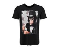 Key Largo Klplaying Monkey Round T-Shirt, Noir (1100), M Hommes