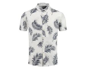 KEY LARGO Motif 1/2 Chemise, Bleu, XXL Hommes